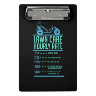 Mini Porte-bloc Élevage de pelouse - Soins de pelouse Taux horaire