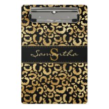 Empreinte de léopard d'or personnalisé