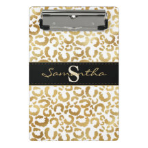 Empreinte de léopard d'or personnalisé