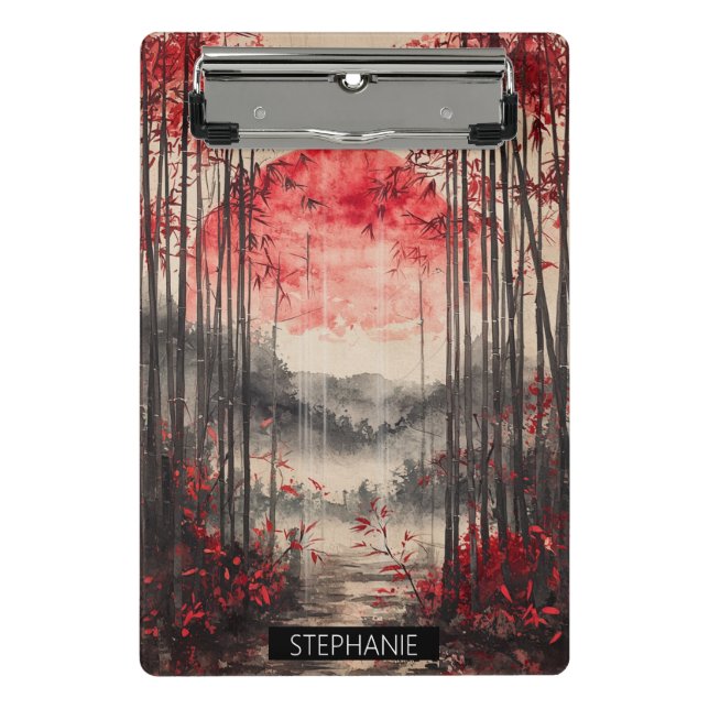Mini Porte-bloc Encre lavée Sakura Lune de sang (1) (Devant)
