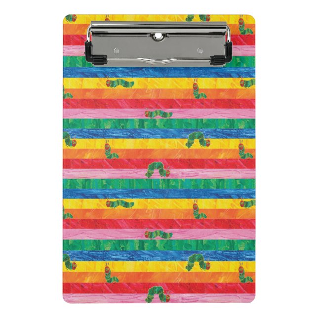 Mini Porte-bloc Eric Carle | Caterpillar Rainbow Stripe Motif (Devant)