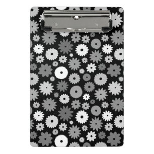 Mini Porte-bloc Étui à motif répétitif de fleurs monochromes Case-