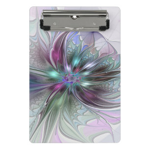 Mini Porte-bloc Fantaisie Abstraite Moderne Fleur Fractale Colorée