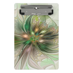 Mini Porte-bloc Fantaisie Abstraite Moderne Fleur Fractale Colorée