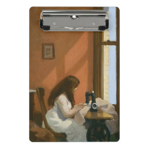 Mini Porte-bloc Fille à une machine à coudre (par Edward Hopper)