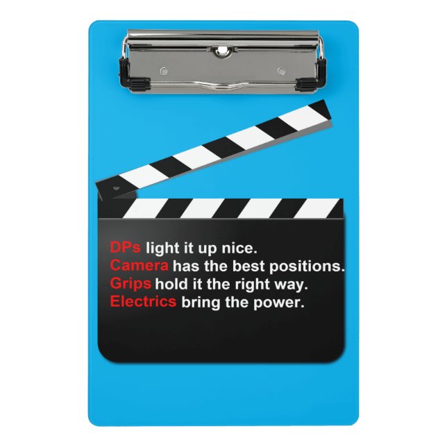 Mini Porte-bloc Film Crew CLAP pour le DIRECTEUR il est BOSS (Devant)