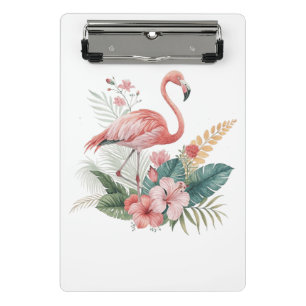 Mini Porte-bloc Flamant aux fleurs