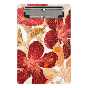 Mini Porte-bloc Fleur de ketmie - peinture 2 d'aquarelle