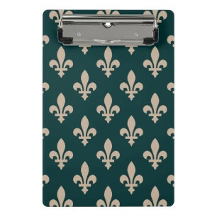 Mini Porte-bloc Fleur de Lis Motif, Royal French Creative on Green