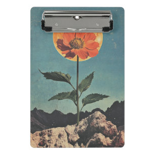 Mini Porte-bloc Fleur orange Lune - Charme Boho Vintage (2)