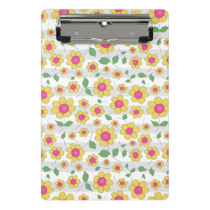 Mini Porte-bloc Fleur rose jaune marguerite printemps enfants grib