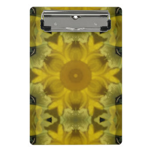 Mini Porte-bloc Fleur soleil éclate dorée