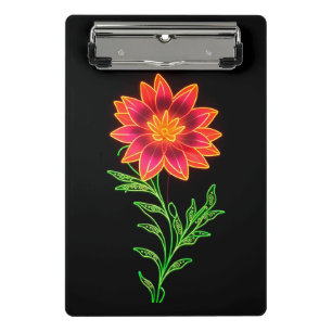 Mini Porte-bloc Fleur stylisée néon