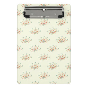 Mini Porte-bloc Fleurs Bleues, Fleurs Rouges, Motif De Fleurs