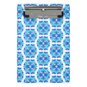 Mini Porte-bloc Fleurs Bleues, Motif De Fleurs, Modèle Floral