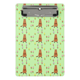 Mini Porte-bloc Fleurs de marmotte et de tulipe mignonnes