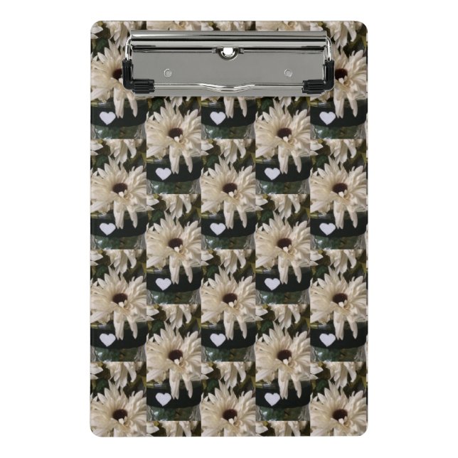 Mini Porte-bloc Fleurs et coeurs en cascade (Devant)