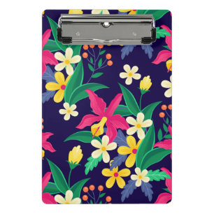 Mini Porte-bloc Fleurs Exotiques Colorées Motif Feuilles-23021