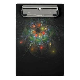 Mini Porte-bloc Fleurs imaginaires fractales douces et tendres