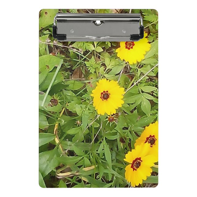 Mini Porte-bloc Fleurs jaunes (Devant)