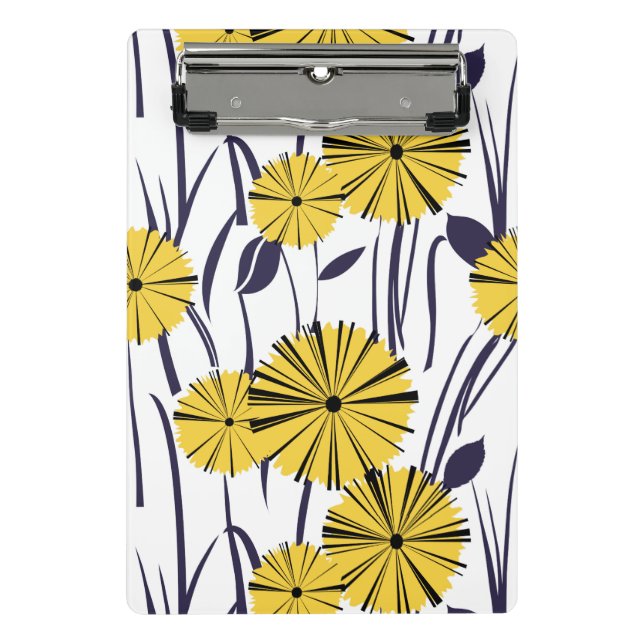 Mini Porte-bloc Fleurs jaunes (Devant)