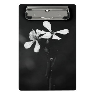 Mini Porte-bloc fleurs minimalistes noir et blanc
