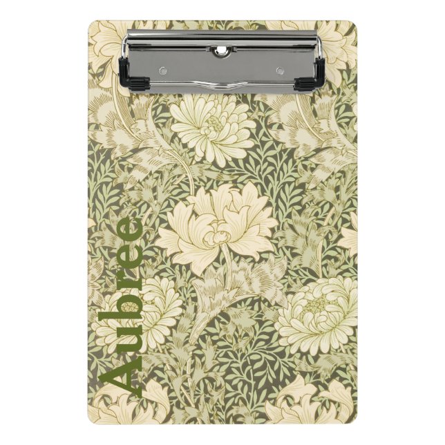 Mini Porte-bloc Fleurs modèle WM Morris Ajouter un nom (Devant)