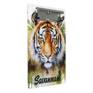 Mini Porte-bloc Fleurs Tiger Pastel Safari Aquarelle Savannah
