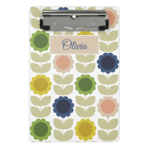 Mini Porte-bloc Fleurs Tiges Été Rétro Groovy