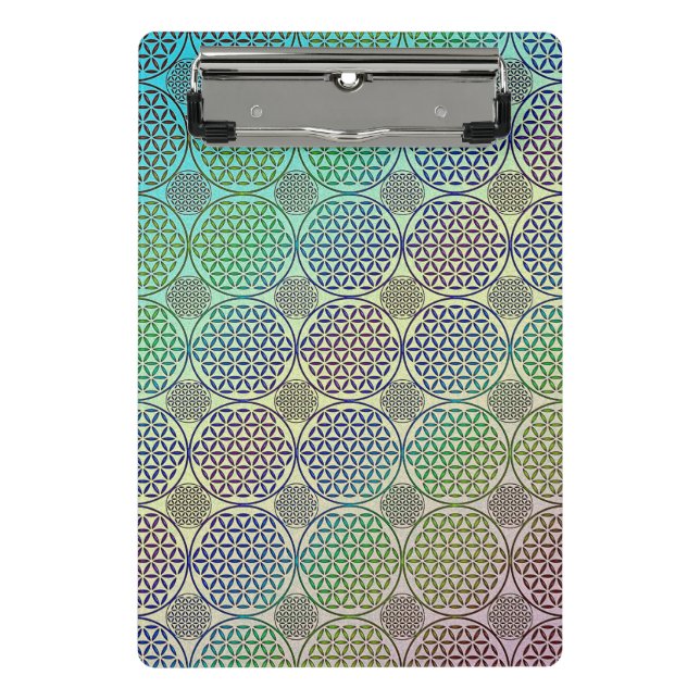 Mini Porte-bloc Flower Of Life - motif de grunge sans soudure II (Devant)