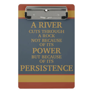 Mini Porte-bloc Force motivationnelle bleu jaune Persistance