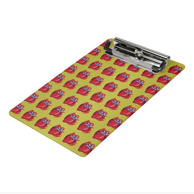Mini Porte-bloc Fraises Sur Les Articles D'Artisanat Or (Angle3)