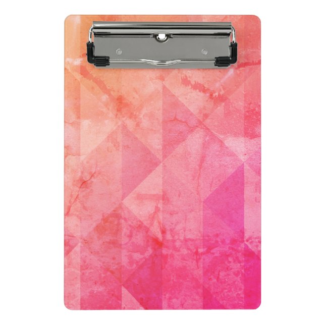 Mini Porte-bloc Fuchsia rose orange moderne aquarelle (Devant)