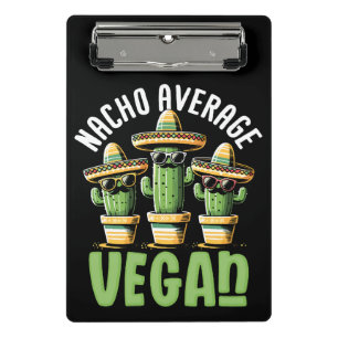 Mini Porte-bloc Funny Cactus Sombrero Nacho Vegan moyen