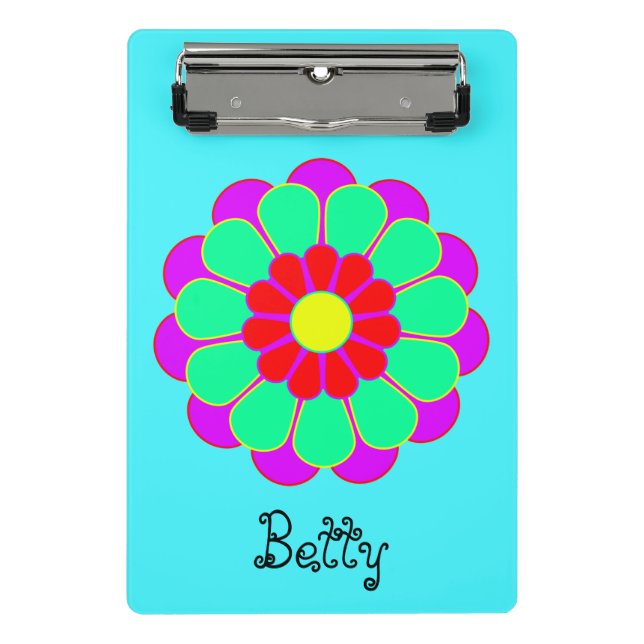 Mini Porte-bloc Funny Flower Power Bloom I + votre backgr. & idée (Devant)