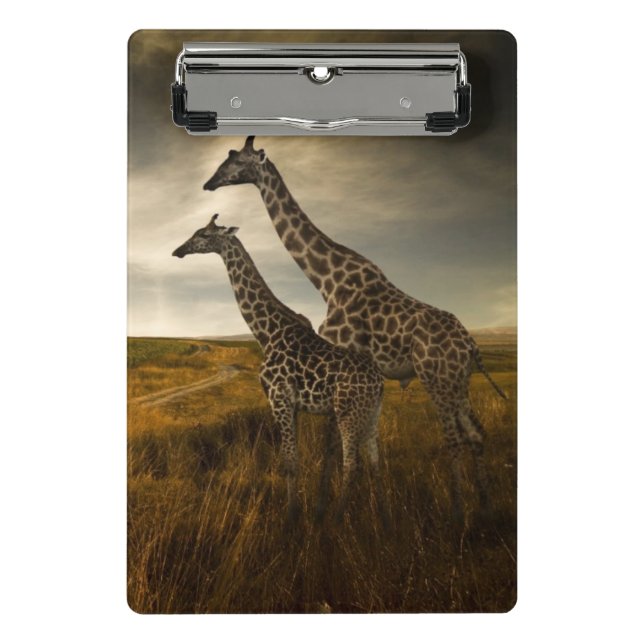 Mini Porte-bloc Girafes et le paysage (Devant)