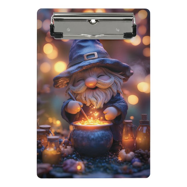 Mini Porte-bloc Gnome souriant Stirring Magic Pot (Devant)