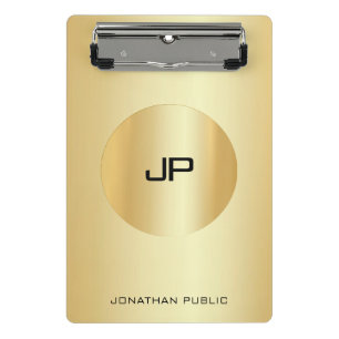 Mini Porte-bloc Gold Look Elegant Monogramme Modèle moderne