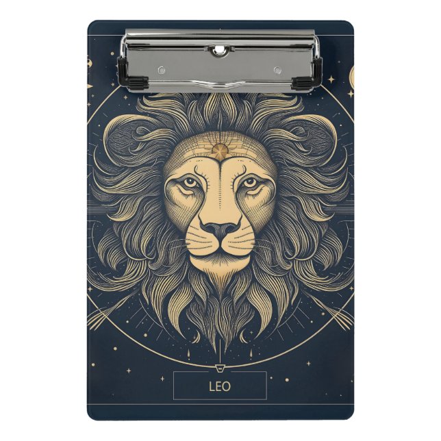 Mini Porte-bloc Golden Leo Zodiac (Devant)