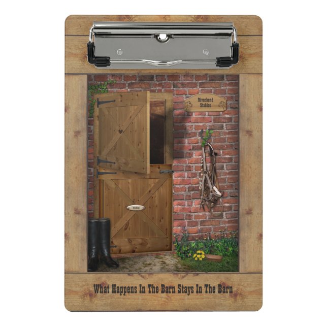 Mini Porte-bloc Grange / Porte - bloc stable (personnalisable) (Devant)