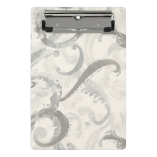 Mini Porte-bloc Gris neutre et abstrait blanc