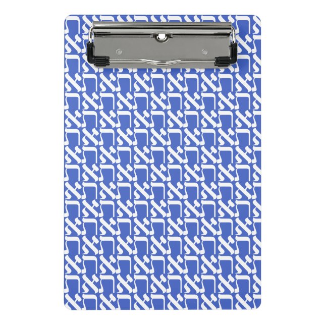 Mini Porte-bloc Hébreu Aleph Tav White (Devant)