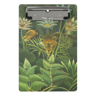 Mini Porte-bloc Henri Rousseau Jungle Tropical Lion Impression Vin