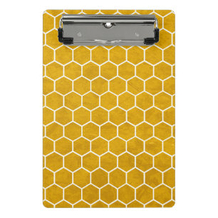 Mini Porte-bloc Hexagone Motif Hexagon Jaune
