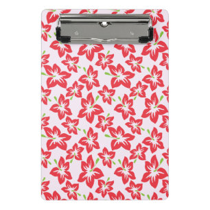 Mini Porte-bloc Hibiscus Rouge, Fleurs Rouges, Motif De Fleurs