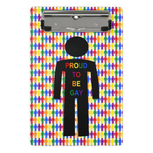 Mini Porte-bloc Hommes gays LGBTQ Silhouette et arc-en-ciel