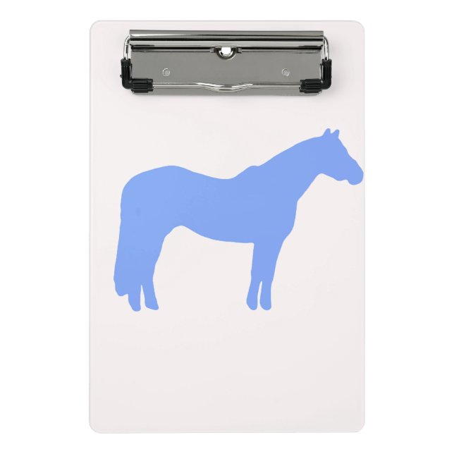 Mini Porte-bloc Horse Trainer Business Blue Simple and Modern (Devant)