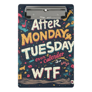Mini Porte-bloc Humour drôle de semaine de travail après lundi mar