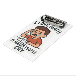 Mini Porte-bloc I Love Math - Drôle Sticker Cartoon