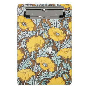Mini Porte-bloc illustration d'art pavot fleur jaune